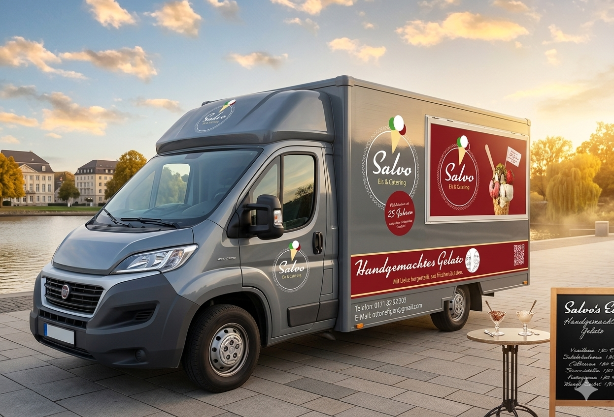 Fahrrad mit Eiswagen